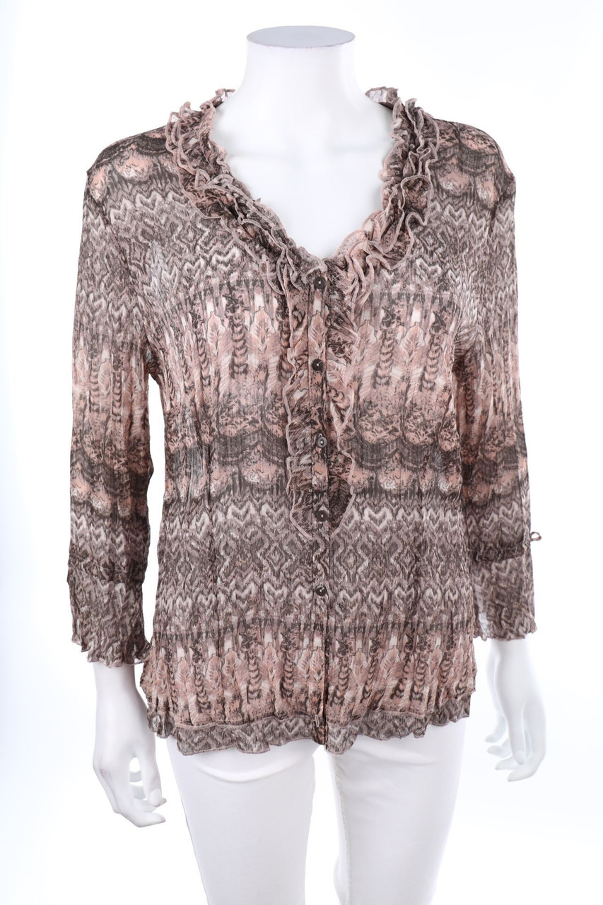 GERRY WEBER - Print-Bluse mit Volants - D 40