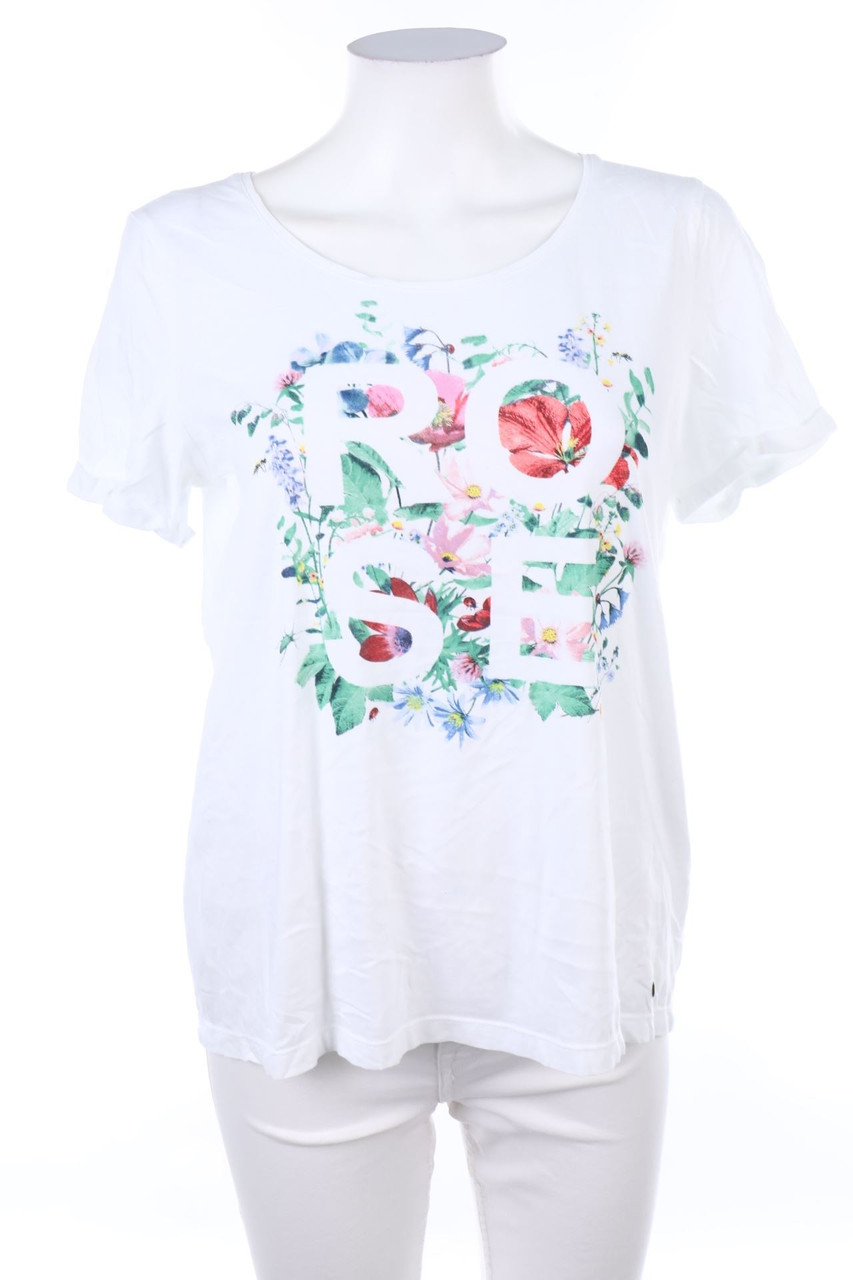 GERRY WEBER - Kurzarm-Shirt mit Blumen-Print - L