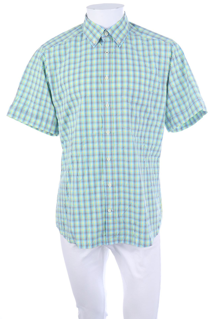 MAERZ MUENCHEN - kariertes Kurzarm-Hemd - L