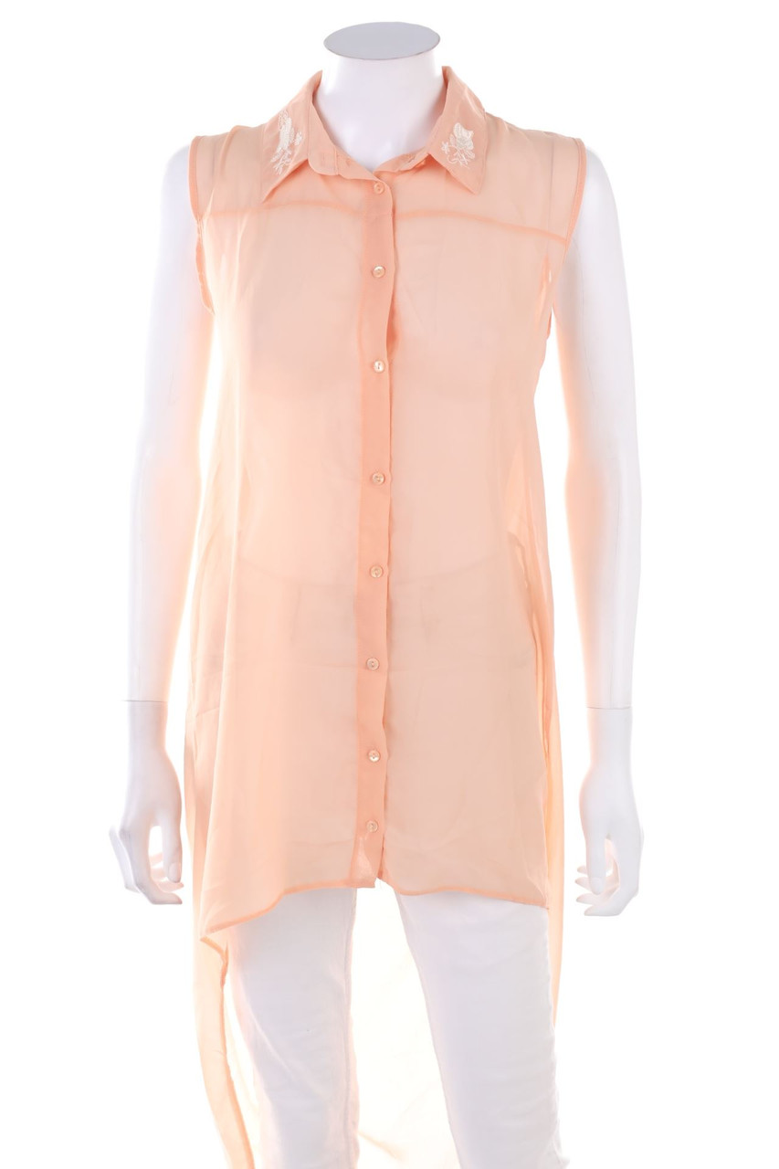 ORFEO NEGRO - Vokuhila-Chiffon-Blusentop - S