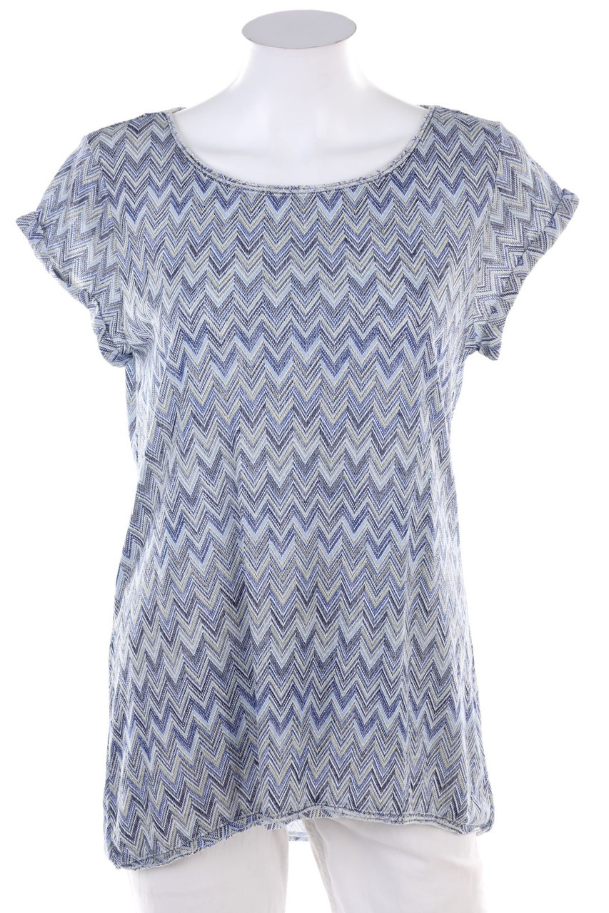 ESPRIT - Kurzarm-Shirt mit Zickzack-Muster - L