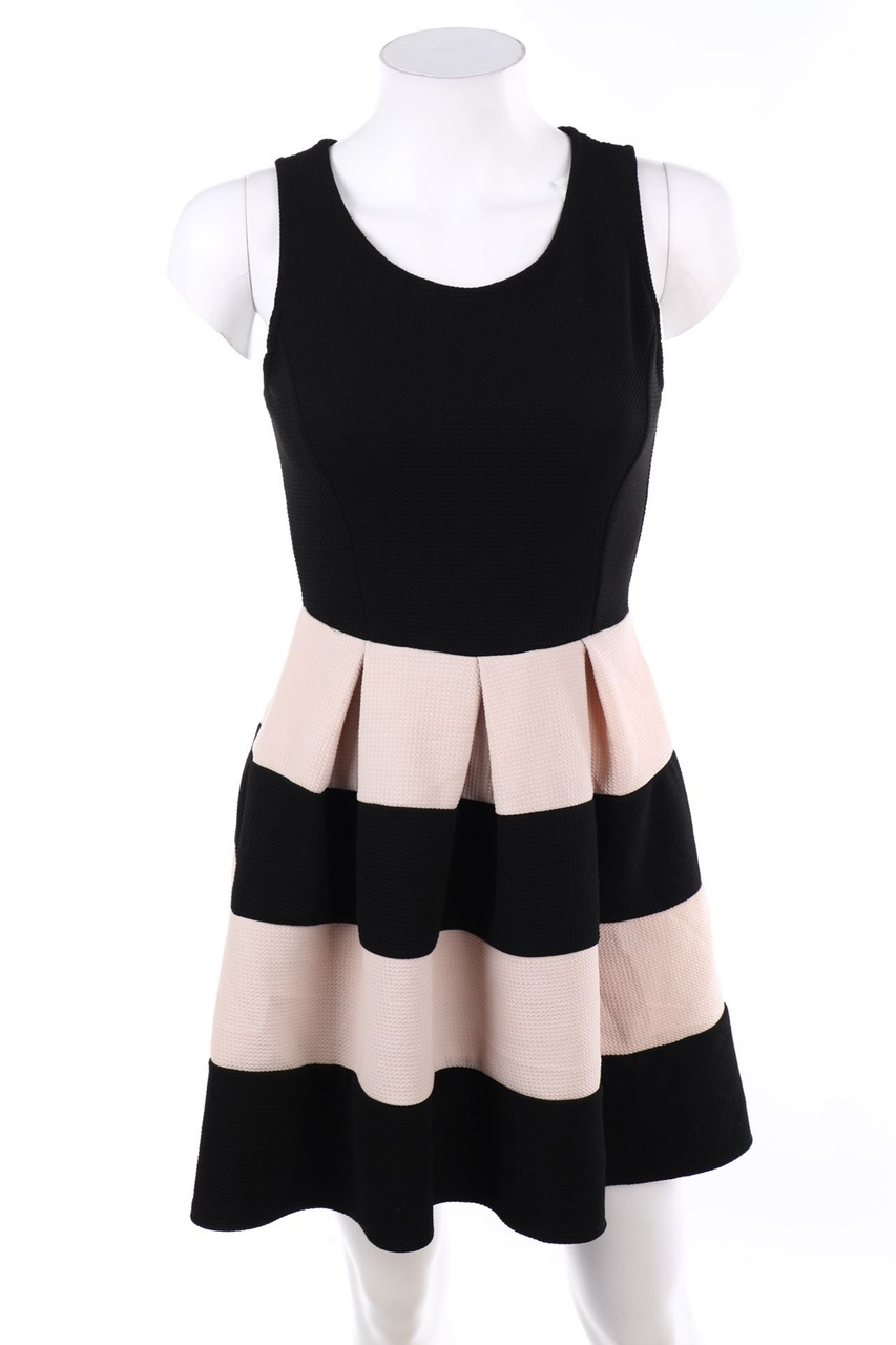 Ohne Label - Cocktailkleid mit Streifen - S