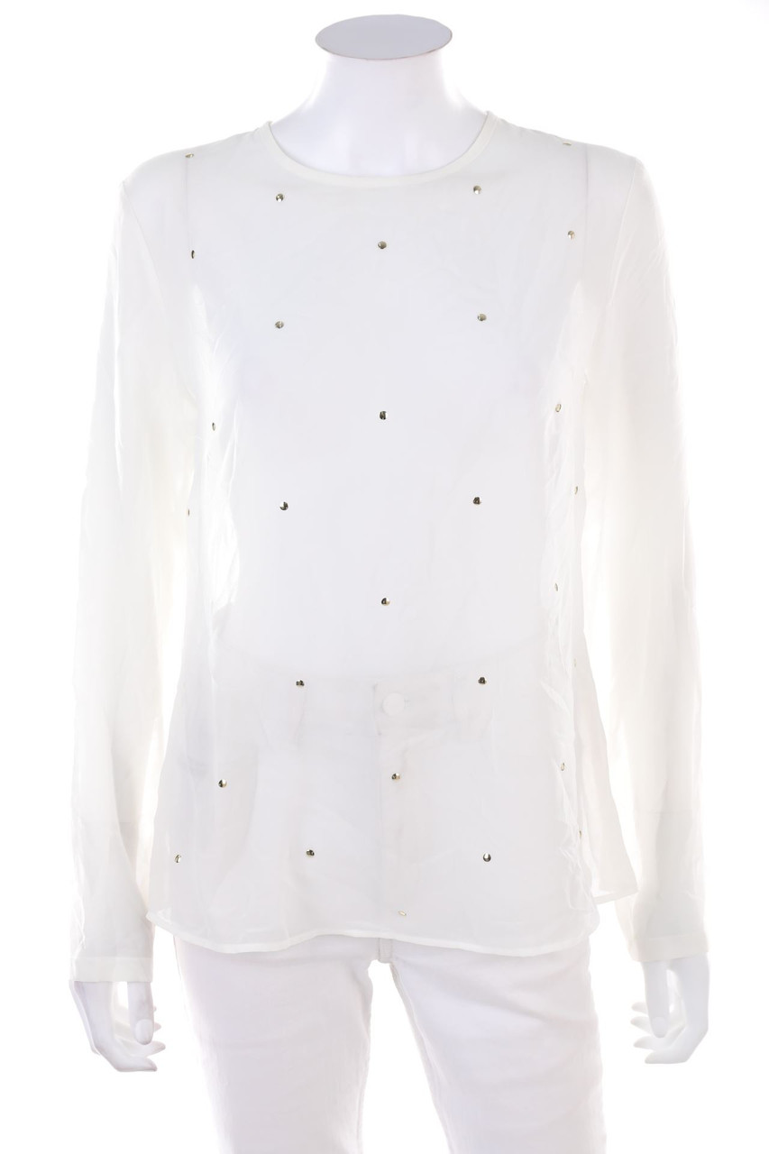 TEX - Chiffon-Bluse mit Applikationen - D 40