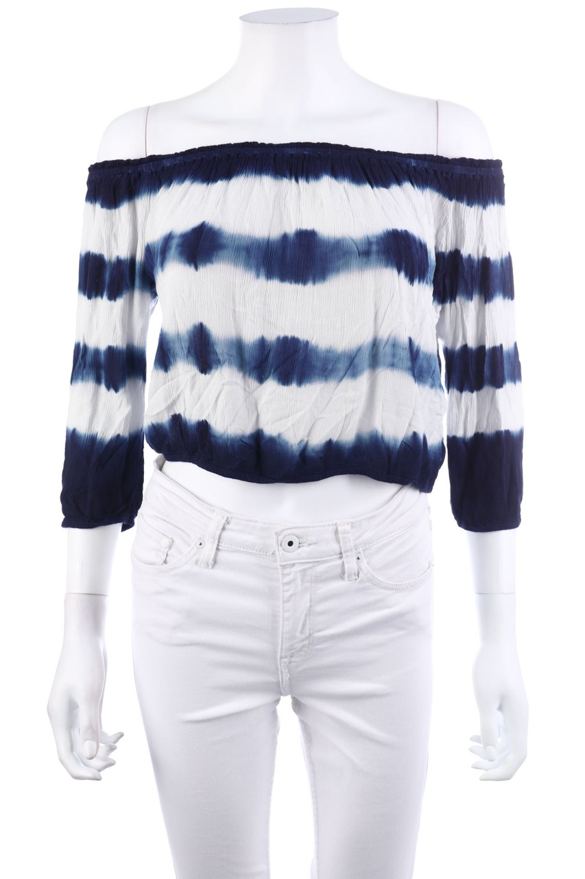 HOLLISTER - Batik-Carmen-Bluse aus Viskose - M