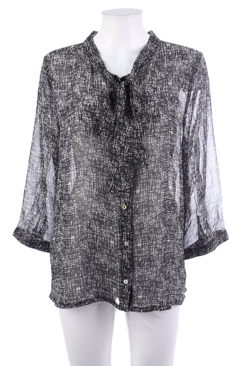 ellen amber - Chiffon-Schluppen-Bluse - L