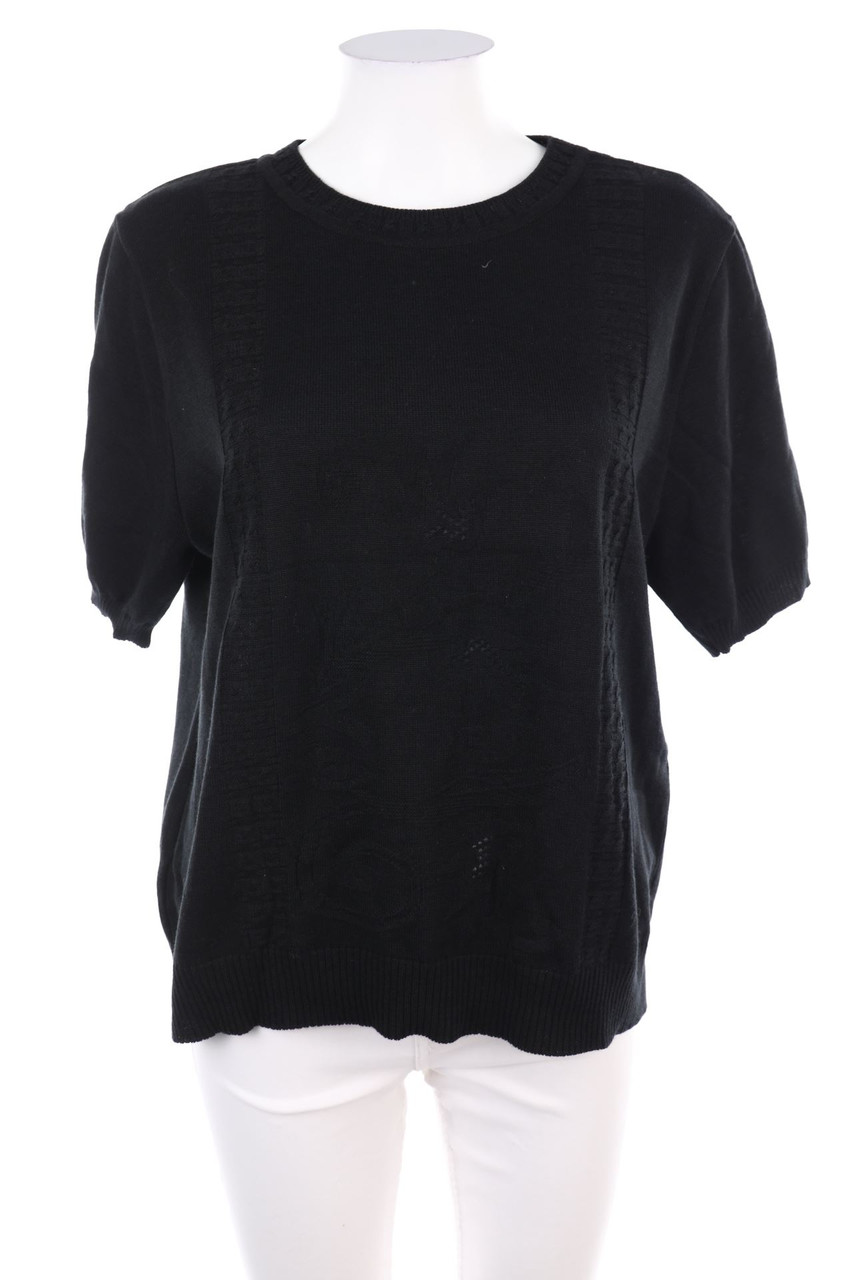 Ohne Label - Kurzarm-Strick-Pullover - D 46