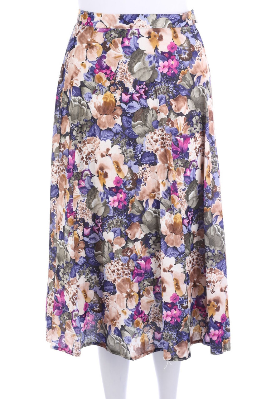 Ohne Label - Midirock mit Blumen-Print - D 44