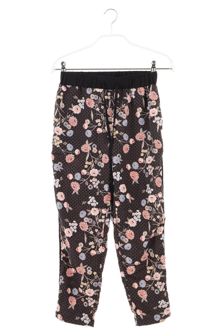Ohne Label - Jogger-Hose mit Blumen-Print - XS