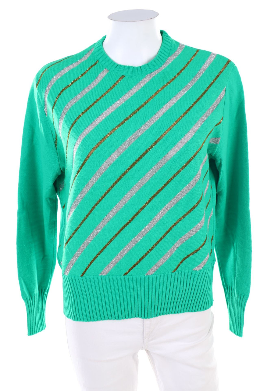 Ohne Label - Strick-Pullover mit Streifen - L