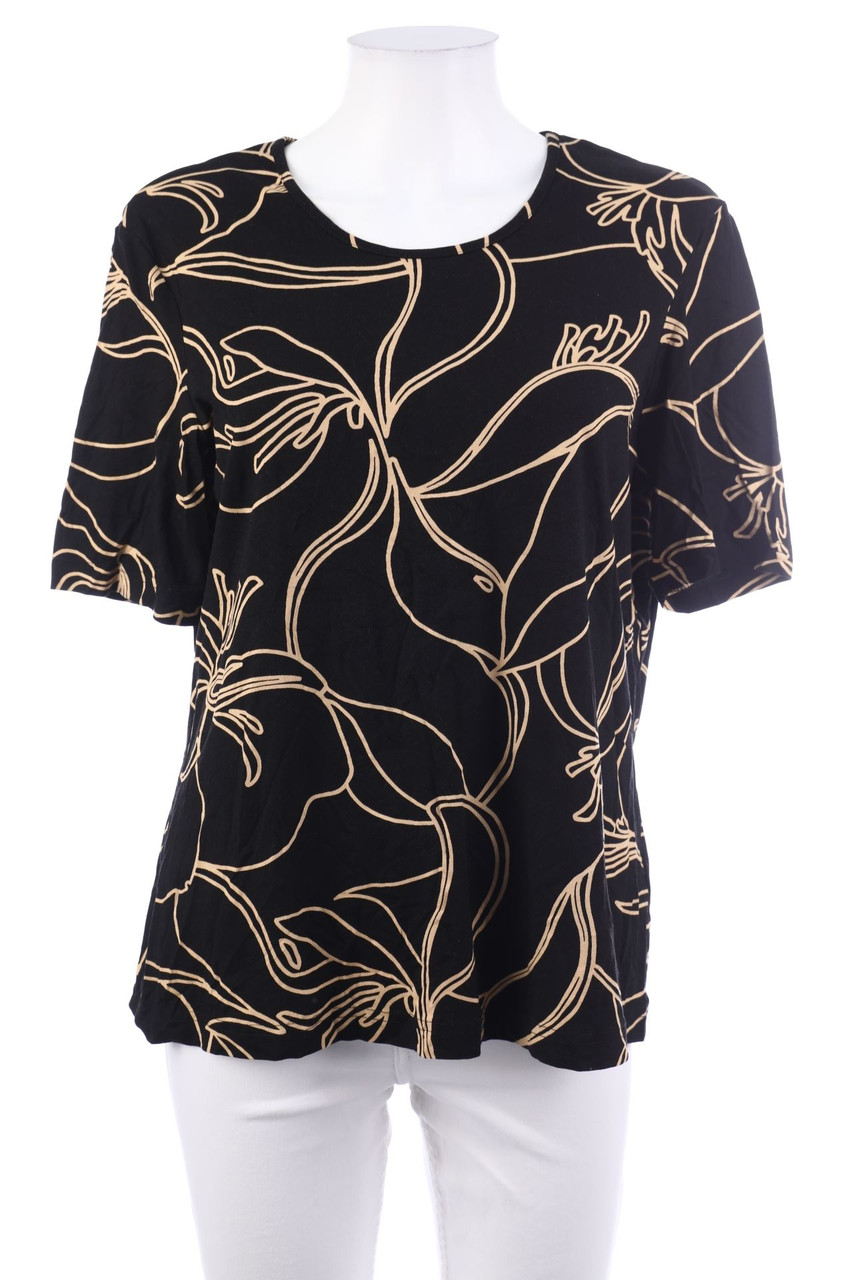 GERRY WEBER - Kurzarm-Shirt mit floralem Muster - 2XL