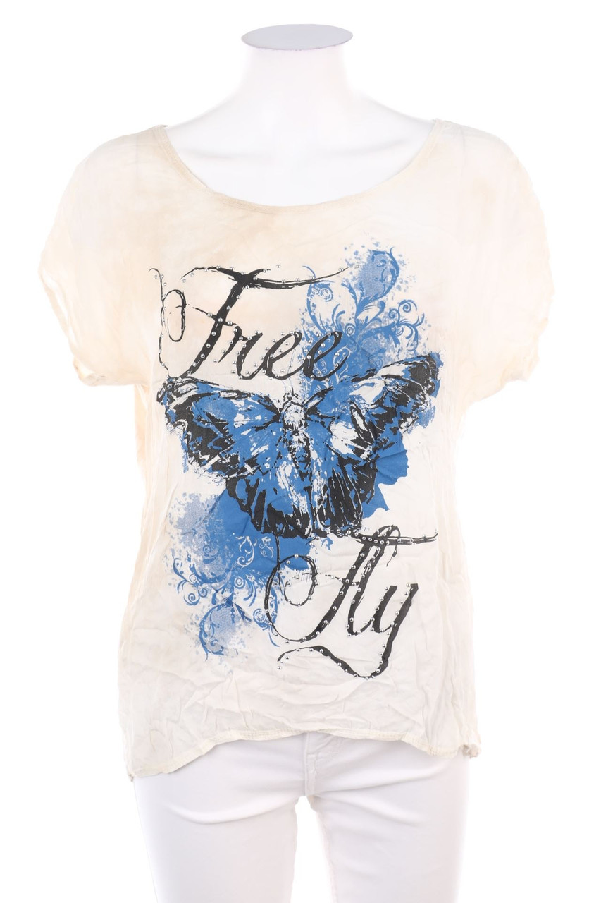 Driver - Kurzarm-Bluse mit Seide - XL