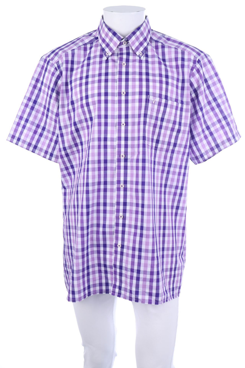 MARVELIS - Baumwoll-Kurzarm-Hemd mit Button-down-Kragen - XL