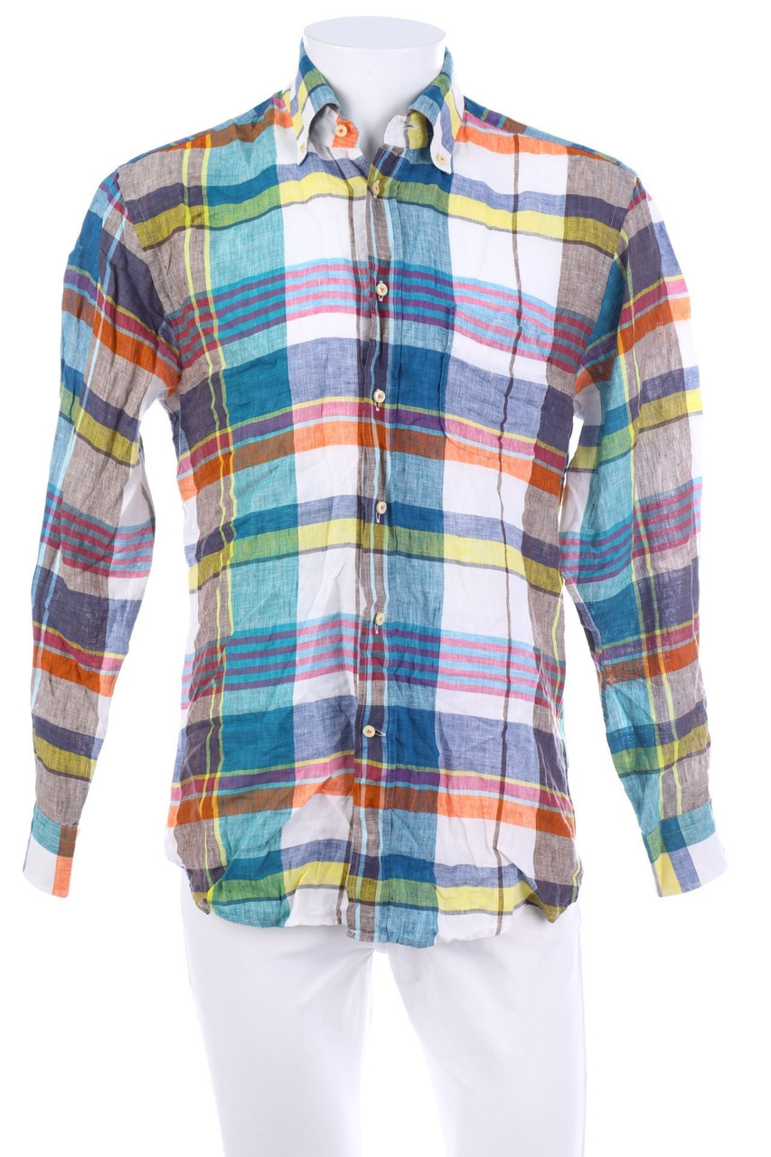 van Laack - Leinen-Hemd mit Muster - M