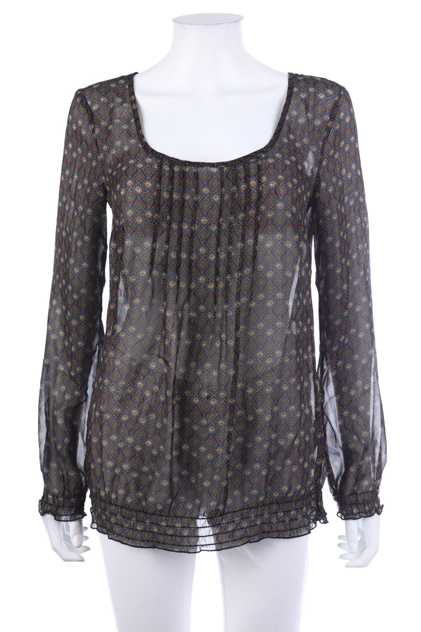 ESPRIT - Muster-Bluse mit langem Ärmel - M