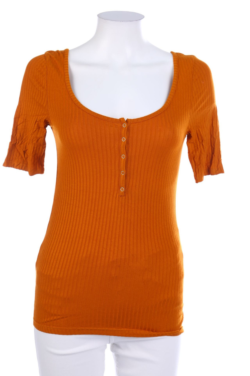 CAMAÏEU - Kurzarm-Shirt mit Knöpfen - XS