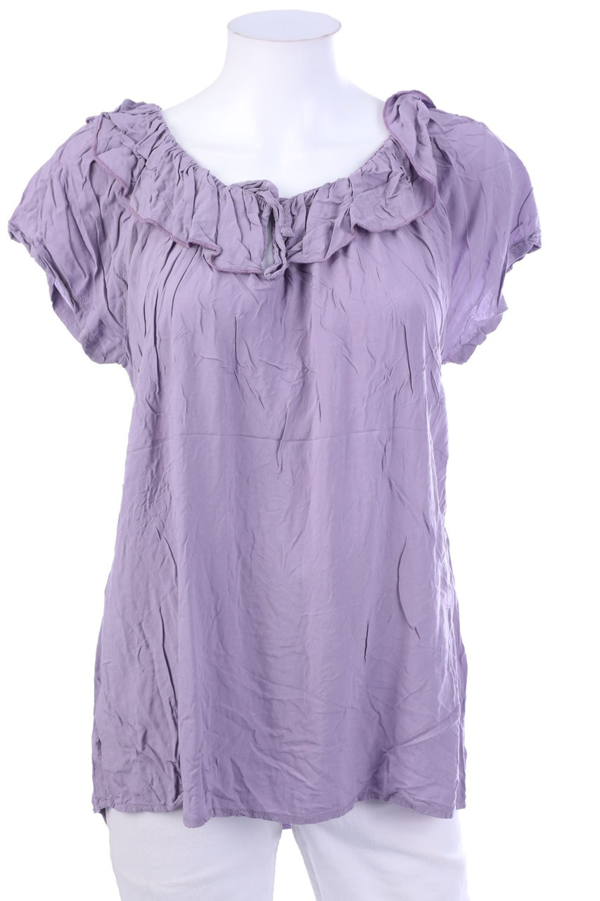 Multiblu - Kurzarm-Shirt mit Volants - XL