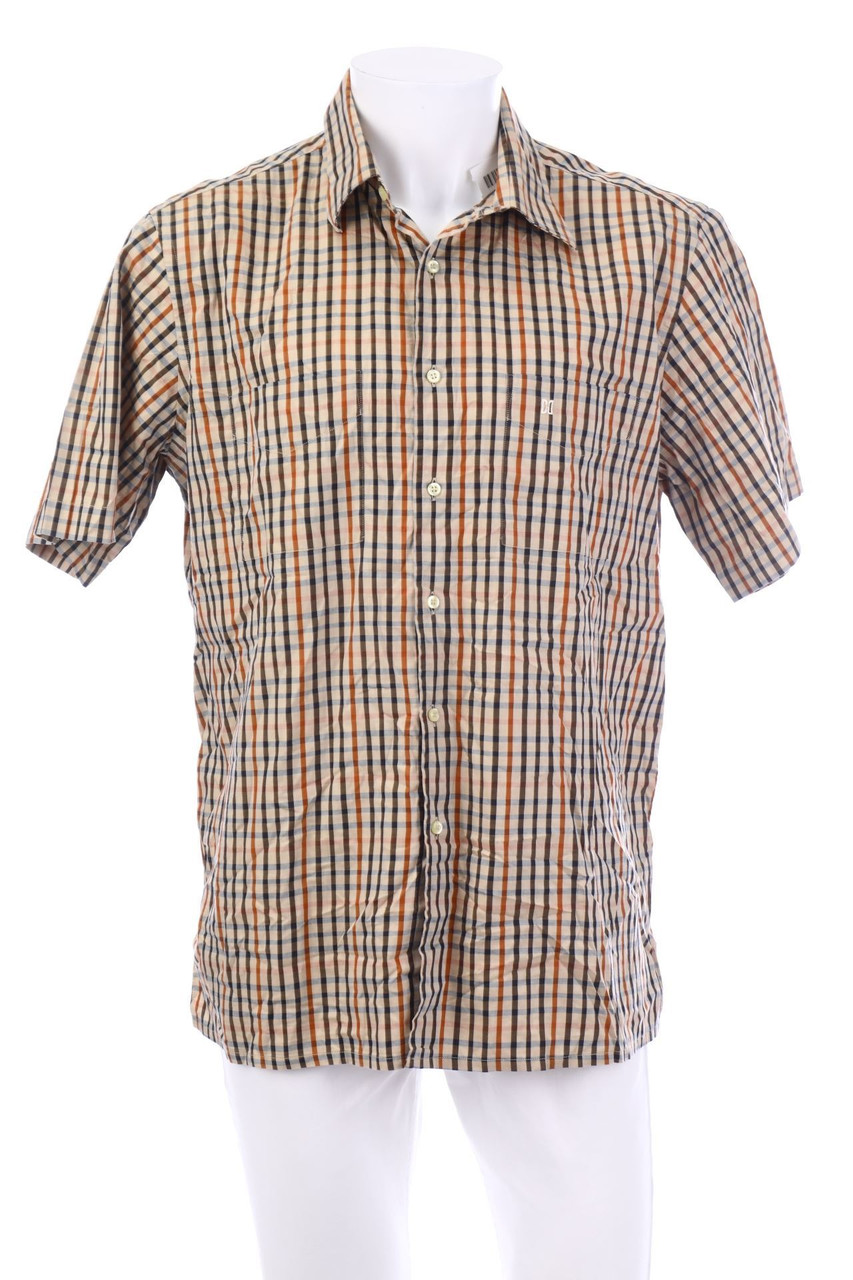 DAKS LONDON - Kurzarm-Hemd mit Tartan-Muster - 43