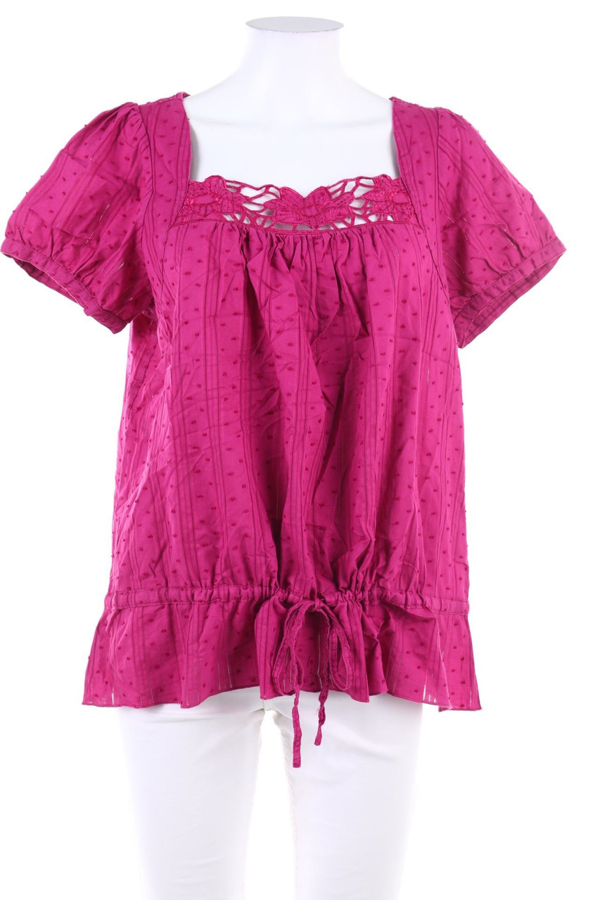 DAMART - Kurzarm-Bluse aus Baumwolle mit Tunnelzug - D 46