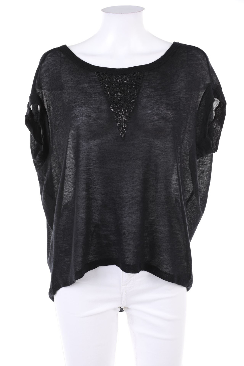 STILE BENETTON - Kurzarm-Shirt mit Pailletten - D 48