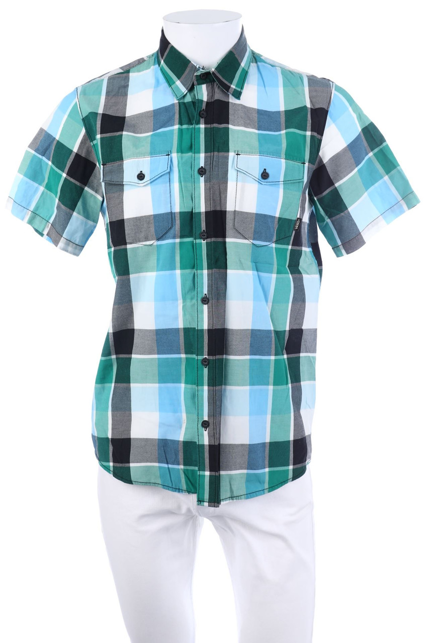 vans - Kurzarm-Hemd mit Karo-Muster - S