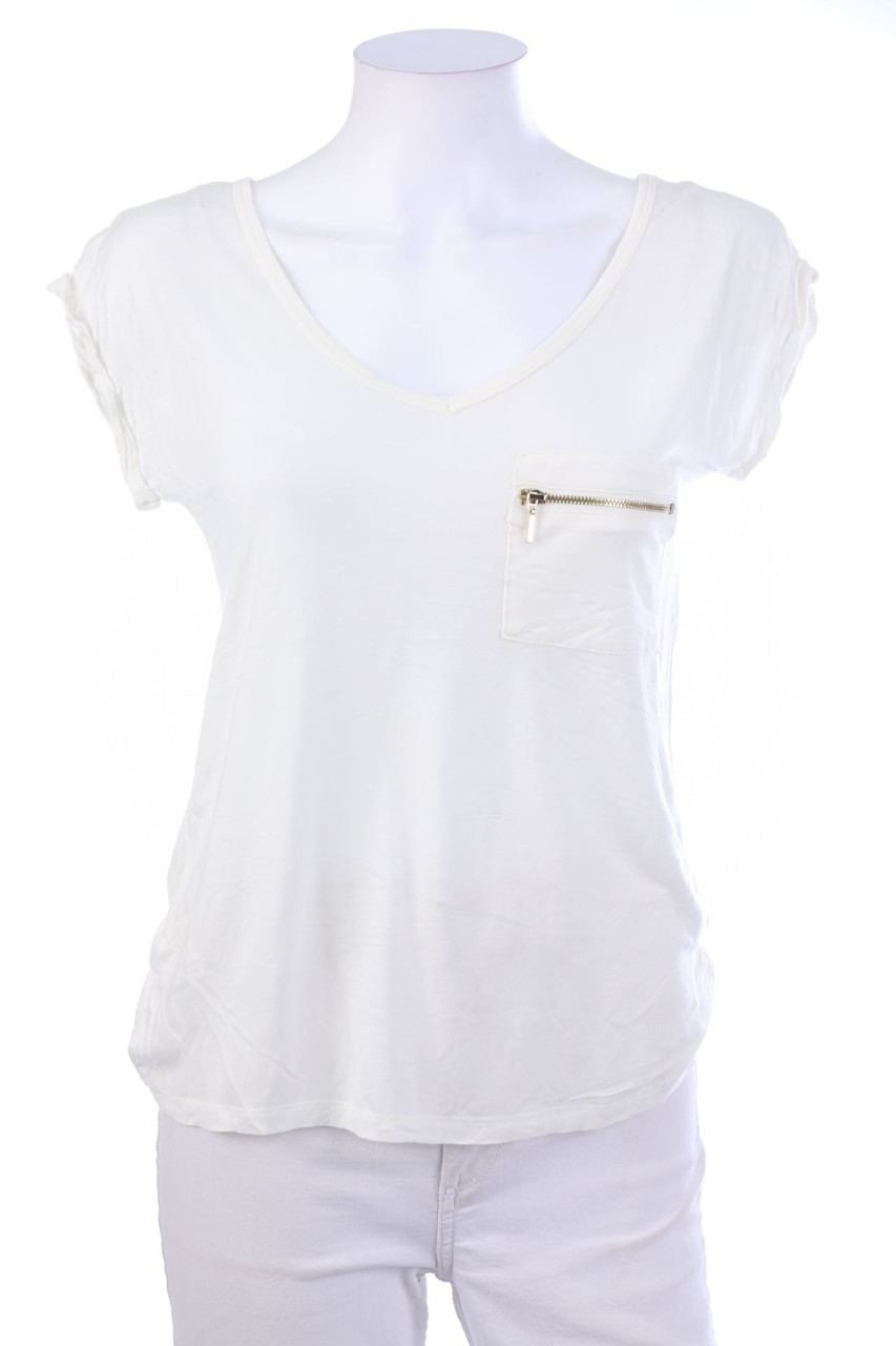 zebra - Kurzarm-Shirt mit Zipper - XS