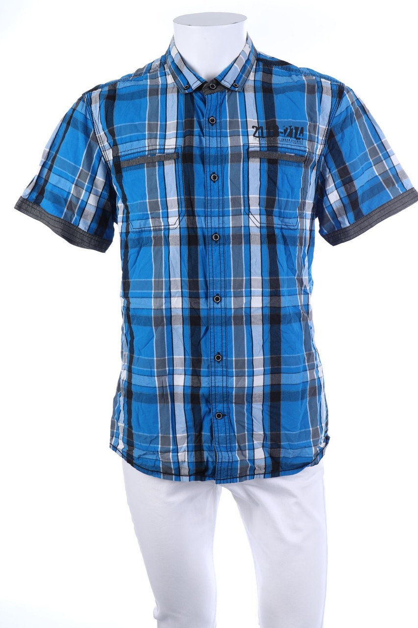 C&A - Kurzarm-Hemd mit Karo-Muster - L