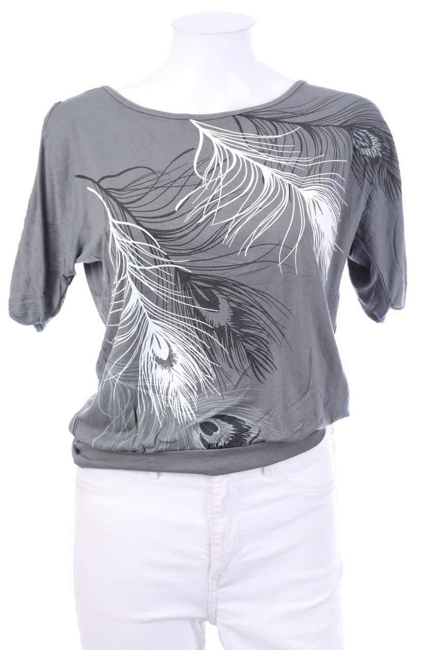 SECONDHAND - Batwing-Shirt mit Print - S