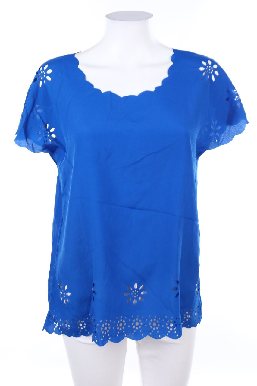 Danity - Kurzarm-Bluse mit Cut-outs - M