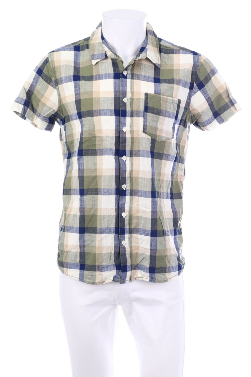 Sublevel - Kurzarm-Hemd mit Karo-Muster - M