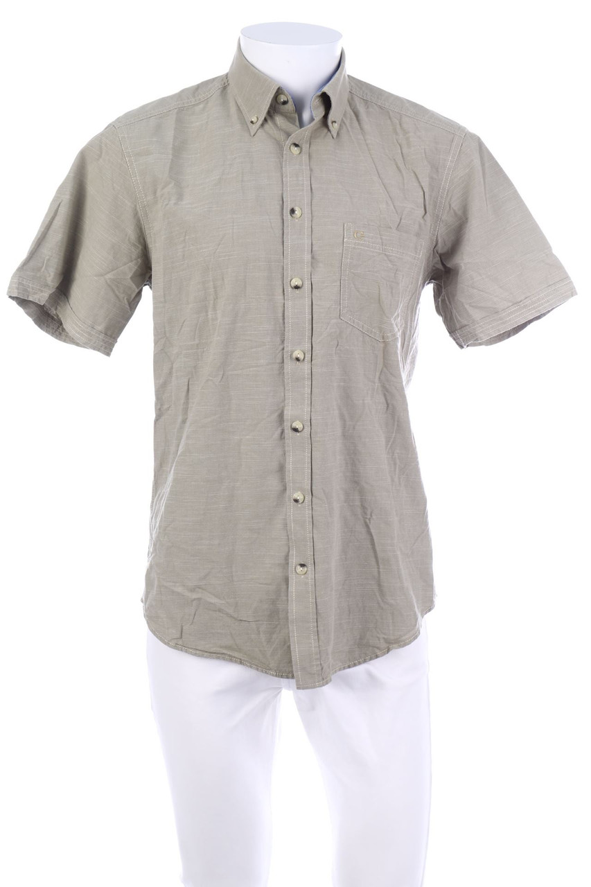 C&A - Baumwoll-Kurzarm-Hemd mit Button-down-Kragen - S