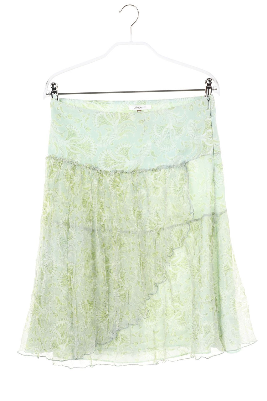 SECONDHAND - Seiden-Rock mit Blumen-Print - 176