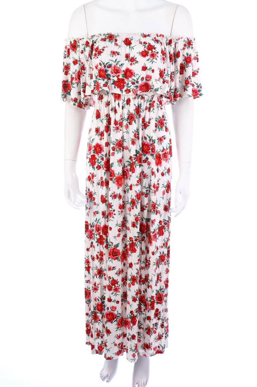 H&M - Midikleid mit Blumen-Print - L