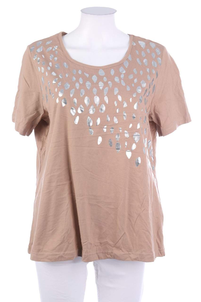 Ohne Label - Kurzarm-Shirt mit Print - XL