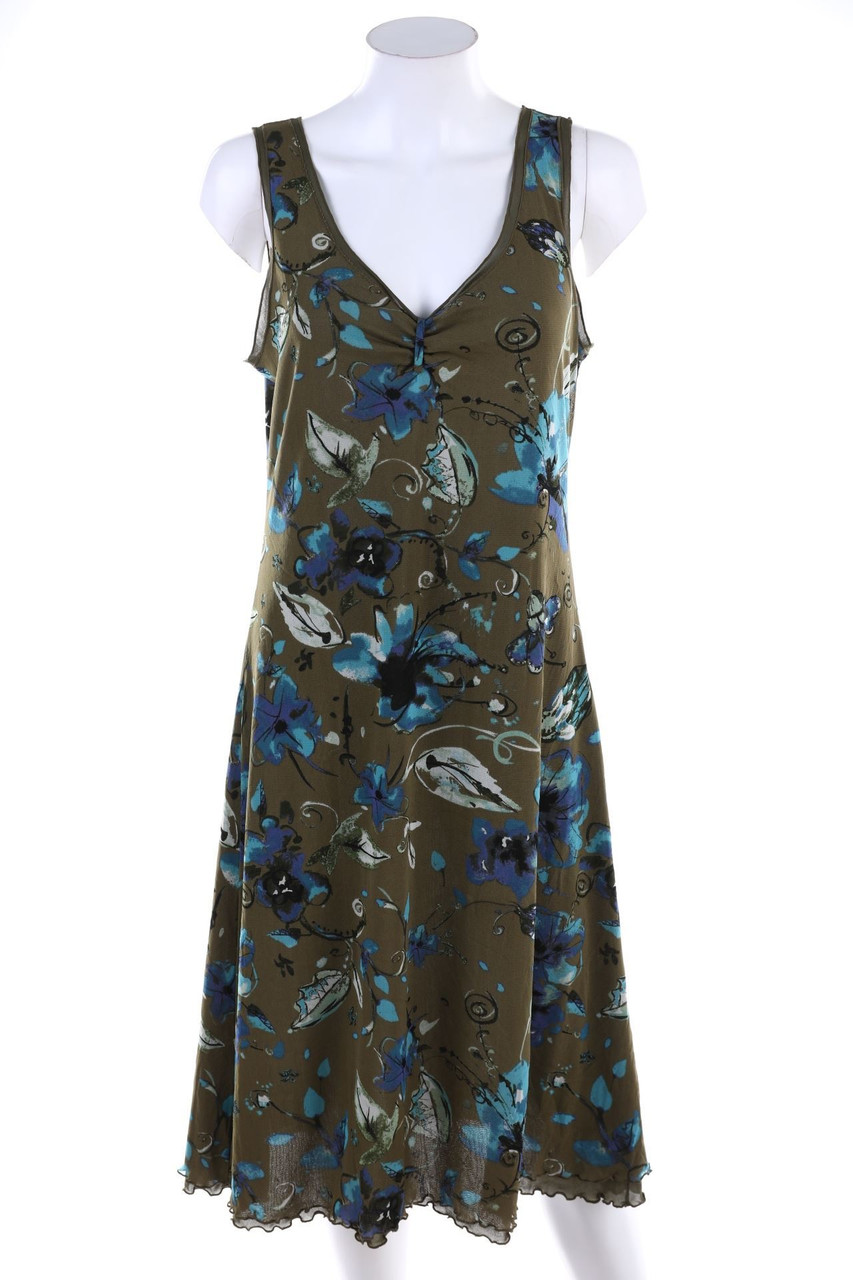 comma - Midikleid aus Mesh mit Blumen-Print - D 42