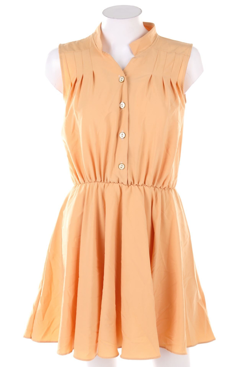 Ohne Label - Mini-Blusenkleid mit Gummizug - S