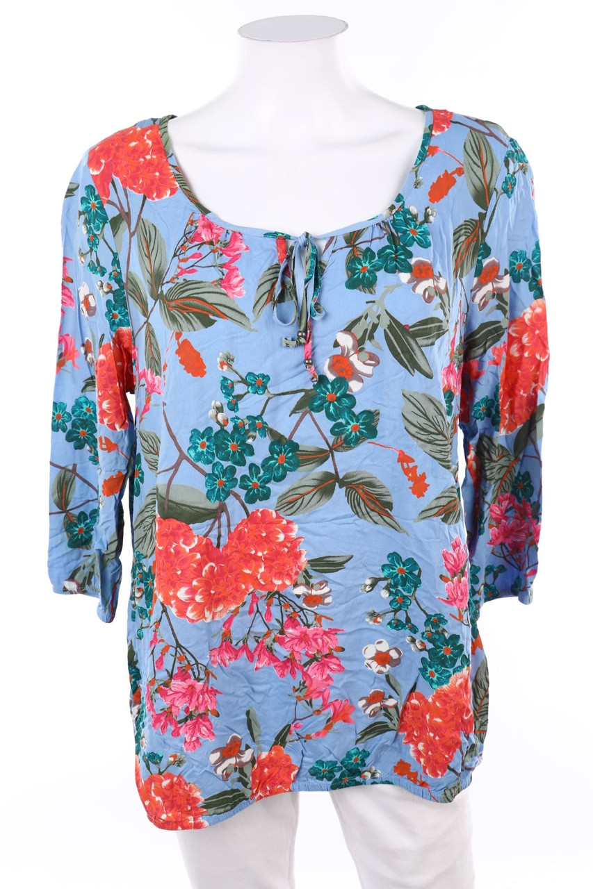 Laura Torelli CLASSIC - Bluse mit Blumen-Print - 2XL
