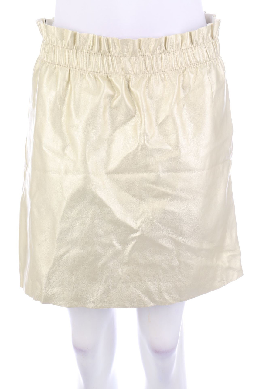 ONLY - Metallic-Faux Leather-Mini-Rock - L