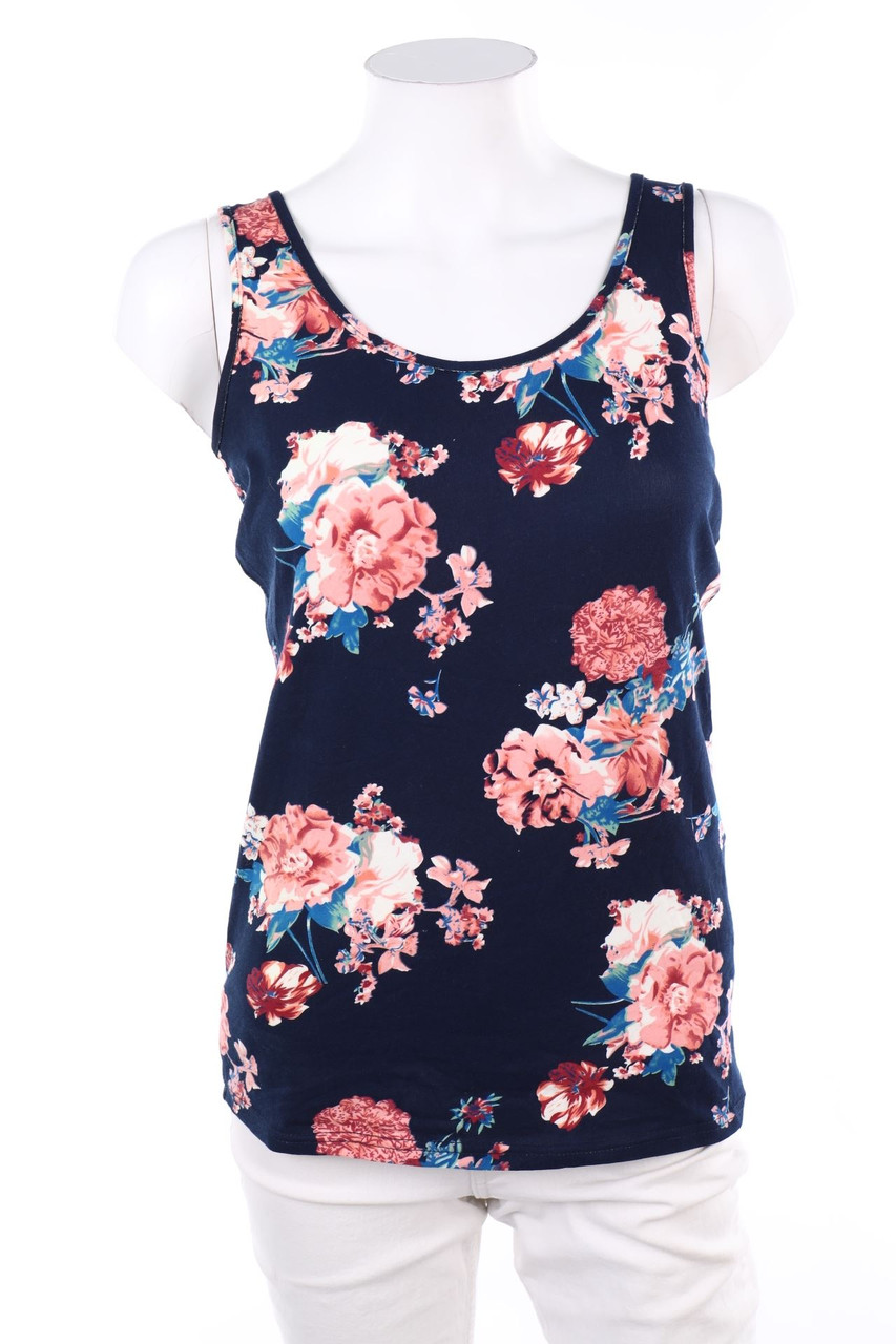 Chicorée - Top mit Blumen-Print - S