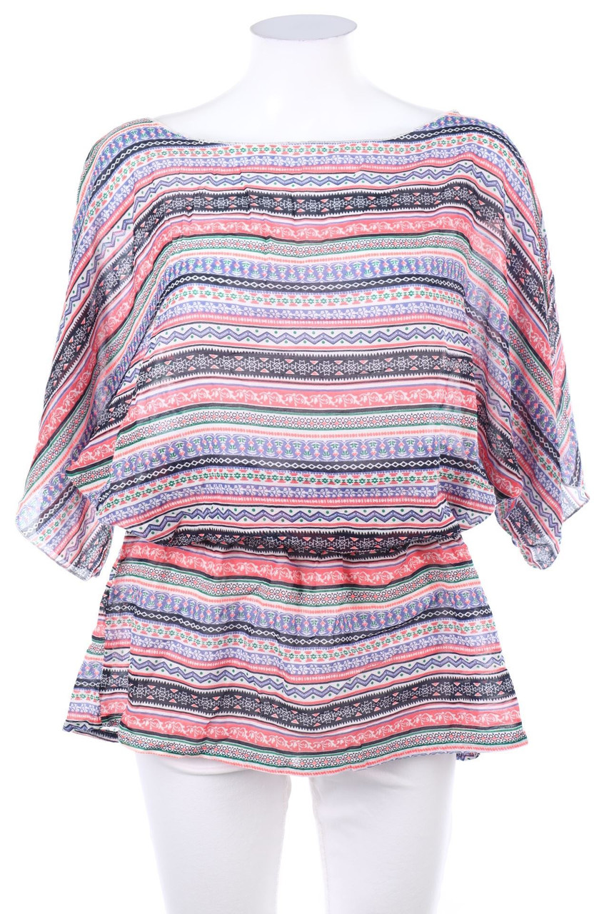 s.Oliver - Print-Bluse mit Batwing-Ärmeln - L