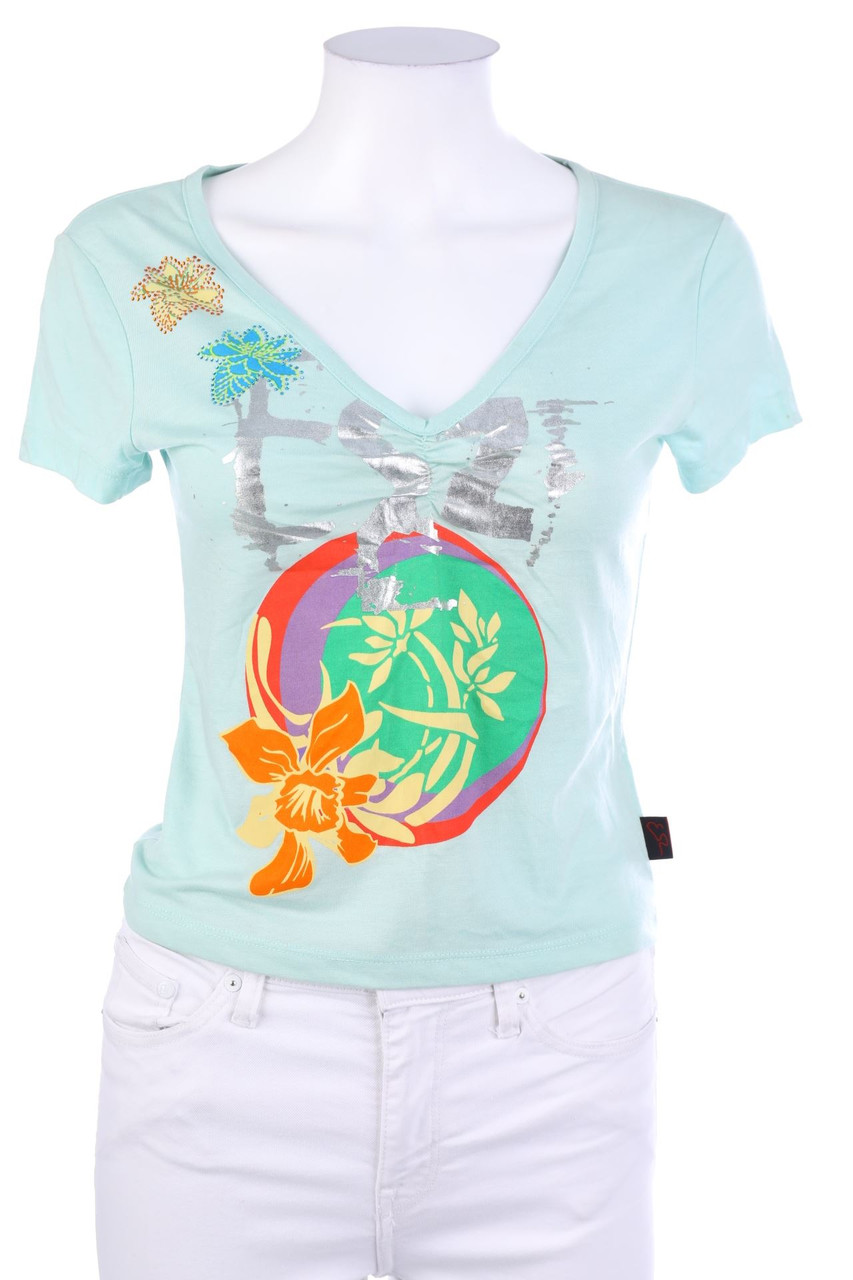 SECONDHAND - Kurzarm-Shirt mit Print - S