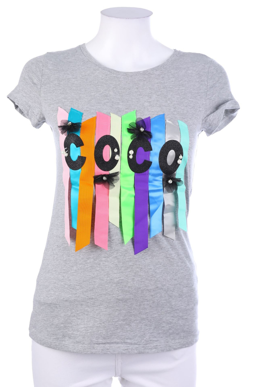 SECONDHAND - Kurzarm-Shirt mit Print - S