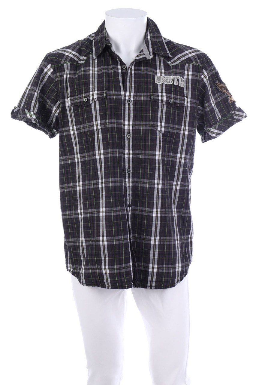 C&A - Kurzarm-Hemd mit Karo-Muster - L