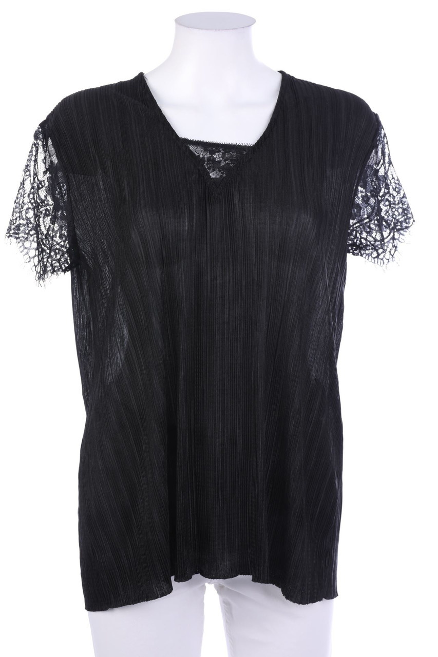 Janina - Kurzarm-Shirt mit Spitze - L