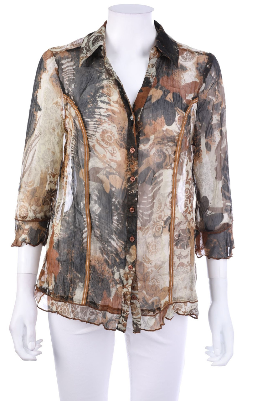 Charles Vögele - Hemd-Bluse mit 3/4-Ärmel - M