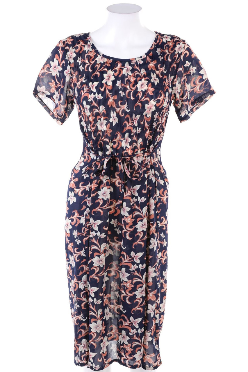 Ohne Label - Kleid mit Blumen-Print - S
