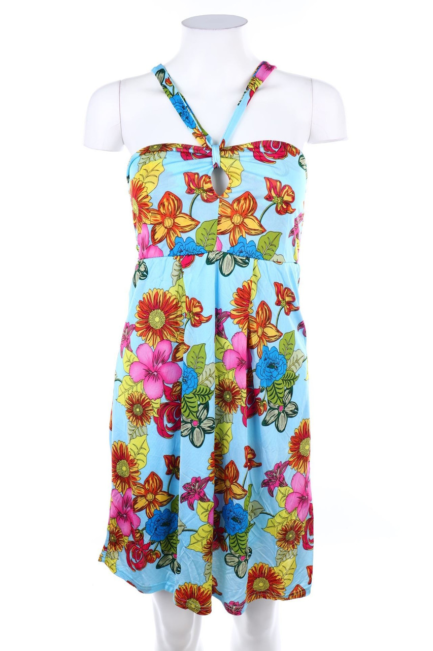 Ohne Label - Minikleid mit Blumen-Print - M