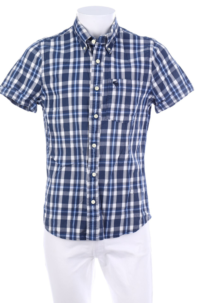Abercrombie & Fitch - Kurzarm-Hemd mit Karo-Muster - M