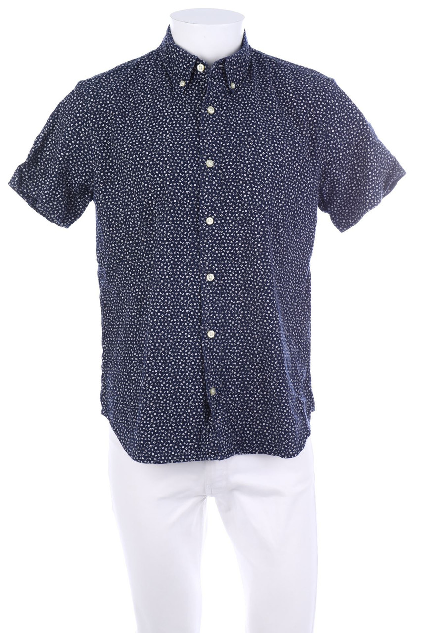 GAP - Kurzarm-Hemd mit Button-down-Kragen mit Blumen-Print - M