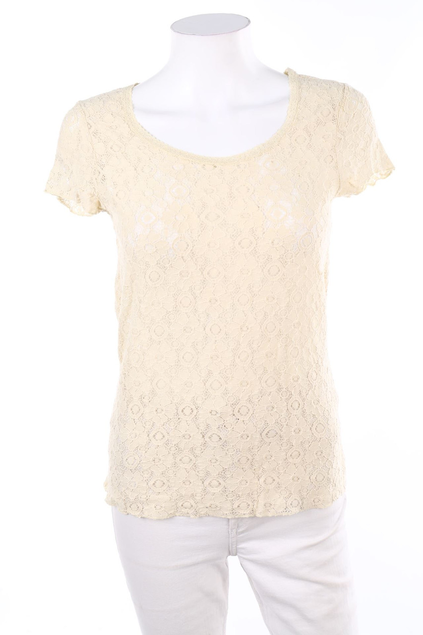 ONLY - Kurzarm-Shirt aus Spitze - XS