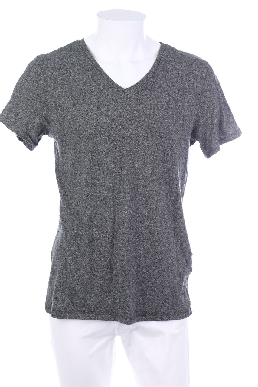 H&M - T-Shirt mit V-Neck - M
